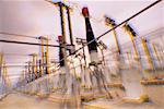 Blurred View of Electrical Substation British Columbia, Canada