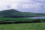 Überblick über Landschaft und Wasser, Halbinsel Dingle, Irland