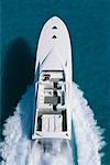 Overhead View of Woman in Speedboat Bahamas