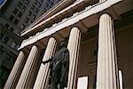 Statue and Columns at Federal Hall, New York, New York, USA