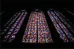 Glasfenster in der Kathedrale von Sainte Chapelle, Paris, Frankreich