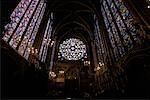 Intérieur de la cathédrale de Sainte Chapelle, Paris, France