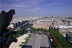 Überblick über die Stadt von der Kathedrale Notre Dame, Paris, Frankreich