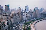 Paysage urbain et la rue du Bund, Shanghai, Chine