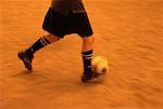 Close-Up of Child Playing Soccer