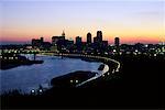 City Skyline at Sunset Minneapolis, Minnesota, USA