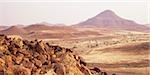 Vue d'ensemble du paysage aride, Damaraland, Namibie