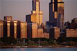 City Skyline and Harbor Chicago, Illinois, USA