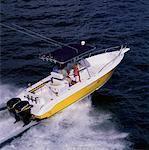 Group of People in Fishing Boat Florida, USA