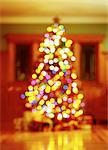 Blurred View of Christmas Tree