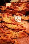 Crabe frais au marché Minotagawa Kobe, ouest de Honshu, Japon
