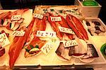 Fresh Fish in Minotagawa Market Kobe, Western Honshu, Japan