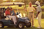 Two Couples on Golf Course Talking