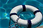 Life Preserver Floating in Water