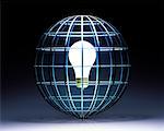 Lightbulb in Wire Sphere