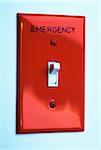 Close-Up of Red Emergency Switch