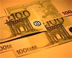 Nahaufnahme der europäischen Währung