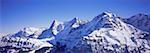 Du mont Eiger, Mönch du Mont et Mont Jungfrau région de Jungfrau, Suisse