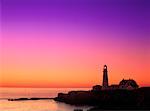 Portland Head Lighthouse au crépuscule Portland, Maine, États-Unis