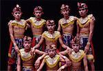Group Portrait of Male Janger Dance Troupe Performers Bali, Indonesia