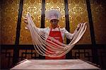 Chef Spinning Noodles at Peking Garden Restaurant Hong Kong