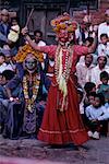 Maskierte Tänzer Tanz von den Ashta-Matrikas Dasain Festival, Kathmandu, Nepal