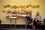 Mature Woman Selling Bananas on Serangoon Road, Singapore