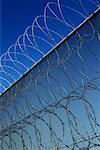 Razor Barbed Wire at Correctional Institute, Michigan, USA