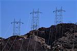 Power Lines by Hoover Dam Nevada, USA