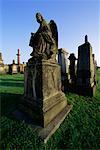 Tombstones in Cemetery, Glasgow, Scotland