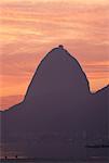 Sugarloaf Mountain at Sunset Guanabara Bay, Rio de Janeiro Brazil