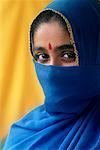 Portrait de Singapour femme hindoue