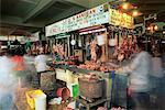 Blurred View of People in Market Singapore