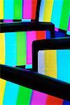 TV-Bildschirme mit Farbmustern Test