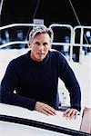 Portrait of Mature Man on Sailboat