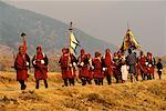 Défilé au Bhoutan Festival Punakha Dromche
