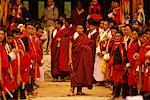 Foule de gens au Bhoutan Festival Punakha Dromche