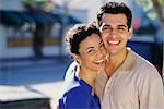 Portrait of Couple Smiling Outdoors