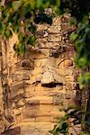 Close-Up of Carving of Face at The South Gate of Angkor Thom Siem Reap, Cambodia