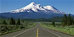 View of Mt Shasta from Highway 97, California, USA