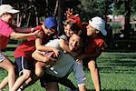 Family Playing Football