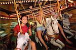 Teenagers on Merry-Go-Round