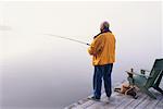 Mature Man Fishing