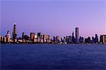 Skyline auf Sunrise Chicago, Illinois, USA