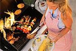 Woman Barbequing