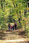 Family Walking in Woods