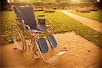 Empty Wheelchair Outdoors