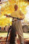 Mature Man with Bike