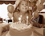 Girl With Birthday Cake