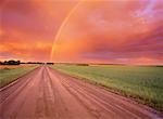 Rainbow over Country Road
